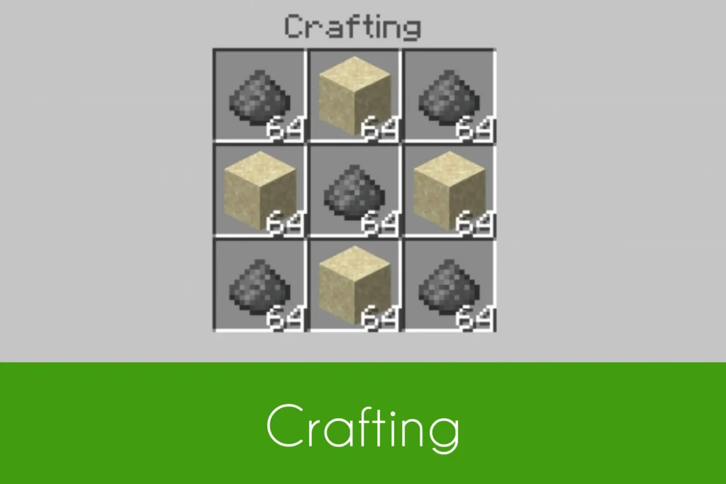 Crafting of a TNT Block