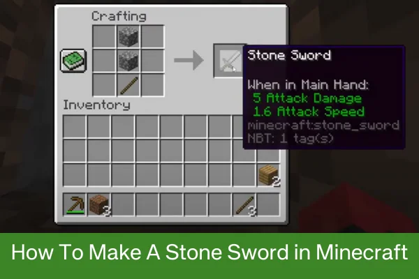 How To Make a Stone Sword in Minecraft